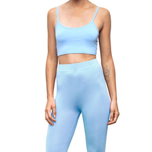 Load image into Gallery viewer, Cropped Bell Bottoms - Solid Light Blue
