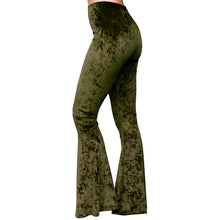 Load image into Gallery viewer, Velvet Bell Bottoms - Olive
