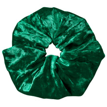 Load image into Gallery viewer, Oversized Velvet Scrunchie - Dark Green
