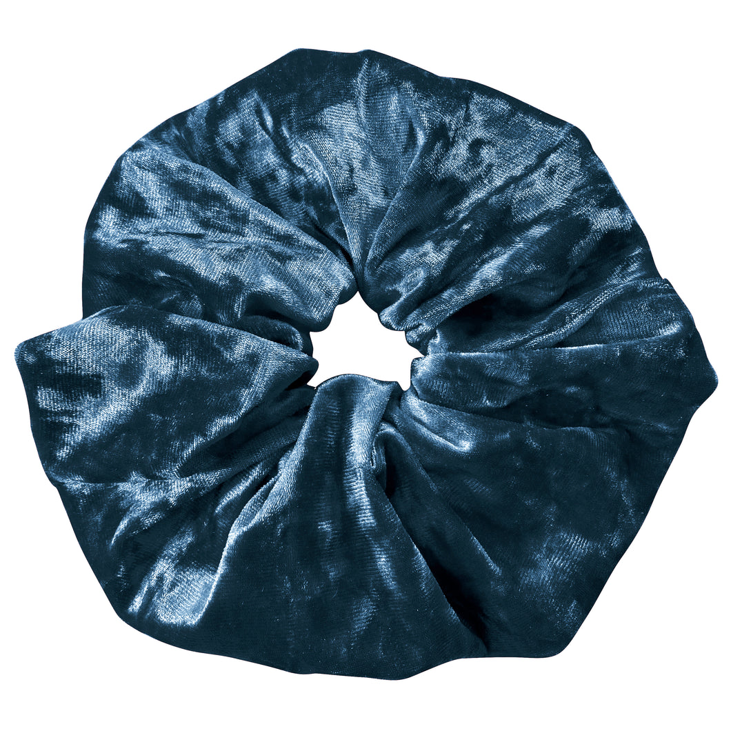 Oversized Velvet Scrunchie - Indigo