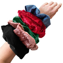 Load image into Gallery viewer, Oversized Velvet Scrunchie - Black
